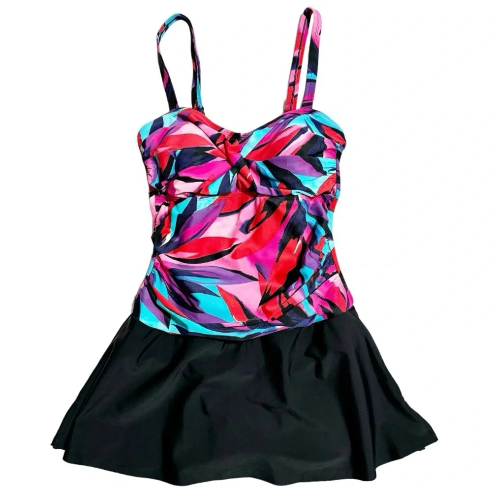 Venus Tropical Floral Palm Swim Dress